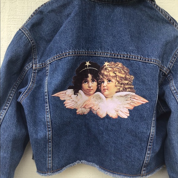 Fiorucci Berty denim jacket with angels iconic patch - Picture 8 of 16